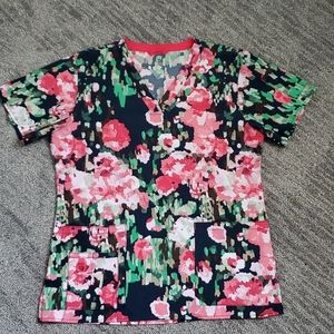 Carhartt floral scrub top